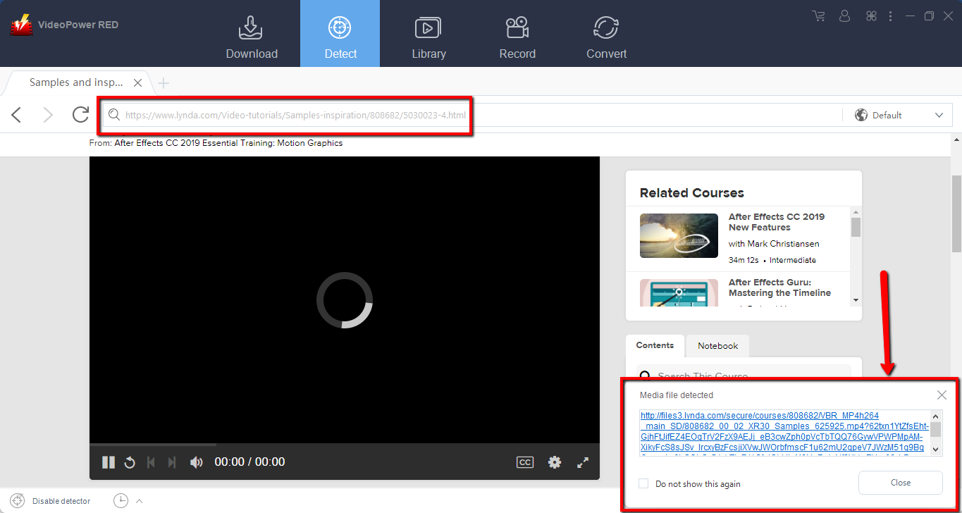 download video, lynda.com desktop app, embedded browser