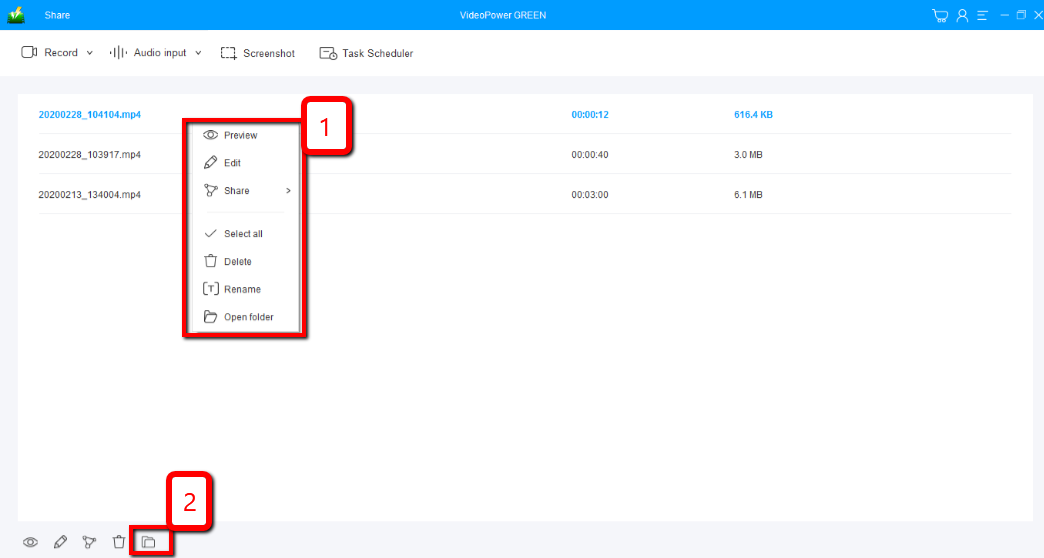 Best Screen Capture Software, VideoPower GREEN, saved video