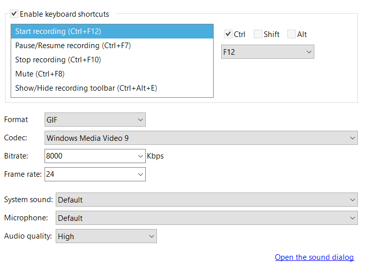 modify sound settings