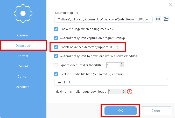 Keepvid is not working, keepvid app is not working, Download settings