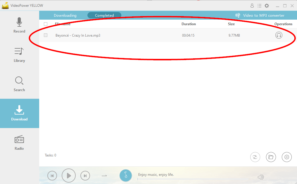 display list of downloads